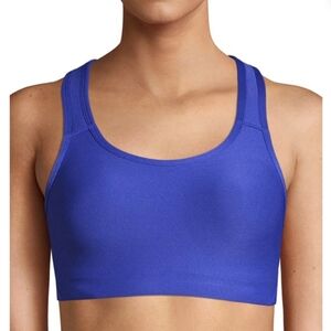 Avia Women Molded Cups Sports Bra Blue Glass Athletic Workout Top